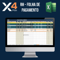 Imagem do produto X4Plan - Planilha Folha de Pgamanto Controle de RH Empresarial + Folha de Pagamento + Relatórios Automáticos + Manual