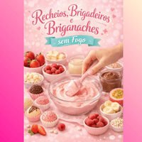 Imagem do produto Confeitaria Sem Fogo – Recheios, Brigadeiros e Briganaches (118 Receitas) + 4 Bônus