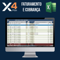Imagem do produto X4Plan - Planilha de Faturamento, Controle de Faturamento Empresarial, Recebimento & Cobrança + Relatórios Automáticos + Manual