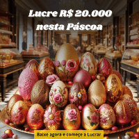 Imagem do produto Lucro Máximo na Páscoa: 15 Receitas Exclusivas e Estratégias Comprovadas para Conquistar o Mercado de Ovos de Páscoa e Lucrar Até R$20.000