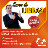 Imagem do curso APRENDA LIBRAS Vídeos + Aulas ao vivo com Instrutor agendado.