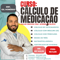 Imagem do produto CURSO DE CÁLCULO DE MEDICAMENTOS