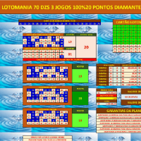 Imagem do produto LOTOMANIA 70 DZS EM 3 JOGOS 100%20 PONTOS