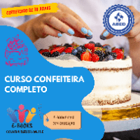 Imagem do produto CURSO CONFEITEIRA COMPLETO - E-book com Certificado 60h
