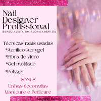 Imagem do curso DESIGNER DE UNHAS PROFISSIONAL+ Bonus gratuito CURSOS**MANICURE E PEDICURE &**UNHAS DECORADAS