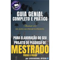 Imagem do produto MÉTODO GUIAGENIAL - Ebook Completo e Prático para Elaboração do seu Projeto de Pesquisa de Mestrado