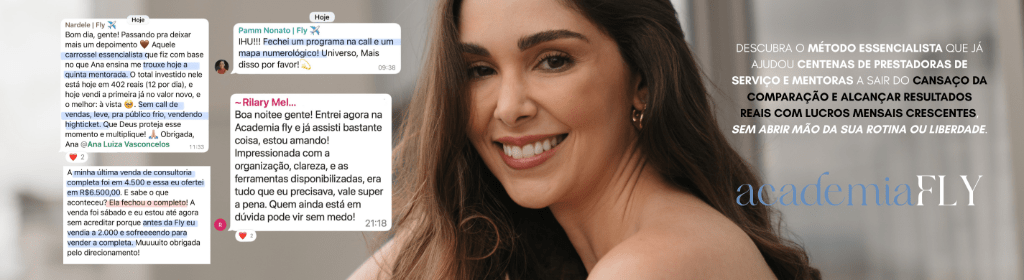 Banner superior do produto. Segue a descrição do conteúdo: E se o segredo para escalar seu negócio digital não for fazer mais… mas sim fazer menos — e melhor?

Descubra o método essencialista que já ajudou milhares de prestadoras de serviço e mentoras a sair do cansaço da comparação e alcançar resultados reais com lucros mensais crescentes, sem abrir mão da sua rotina ou liberdade.