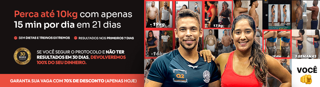 Banner superior do produto. Segue a descrição do conteúdo: Desafio de 21 dias para pessoas totalmente iniciantes e sedentárias. Para dar o pontapé no processo de mudança de vida. Treinos totalmente adaptados. O foco é acelerar o metabolismo, eliminar retenção de líquidos, desinflamar o corpo e iniciar o processo de queima de gordura