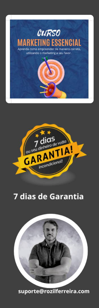 Banner lateral do produto. Segue a descrição do conteúdo: Aprenda como empreender da maneira correta, utilizando as estratégias certas de marketing e como utilizá-las a seu favor. 

Chega de perder dinheiro por não conhecer as estratégias de ouro que farão você ir do Zero ao Primeiro Negócio, de maneira lucrativa, através de aulas direto ao ponto e fácil de colocar em prática, até mesmo para quem não entende nada de marketing.