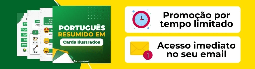 Banner superior do produto. Segue a descrição do conteúdo: Cards ilustrados e esquematizados de português em formato PDF, organizado por assuntos e com os conteúdos mais recorrentes em provas de concursos públicos:

- Mais de 200 cards ilustrados em formato PDF.
- Conteúdo esquematizado para simplificar o estudo.
- Organizado por assuntos.
- Abordagem visual e prática para o estudo.
- Acessível e conveniente para estudantes e concurseiros.