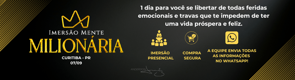 Banner superior do produto. Segue a descrição do conteúdo: Mente Milionária 
Imersão presencial com o Maior mentor de vidas e negócios do Brasil