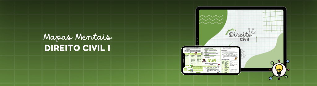Banner superior do produto. Segue a descrição do conteúdo: Direito Civil (Módulo I)
Produto 100% DIGITAL! Você receberá um material em PDF.
Tópicos esquematizados e ilustrados para melhor compreensão.
Material direcionado para revisões.
Este material possui 20 páginas de conteúdo. 
SUMÁRIO:
LINDB
Introdução
Das Pessoas Naturais
Das Pessoas Jurídicas
Dos Bens
Dos Fatos Jurídicos
Negócios Jurídicos
Atos Jurídicos Lícitos e Ilícitos
Prescrição e Decadência