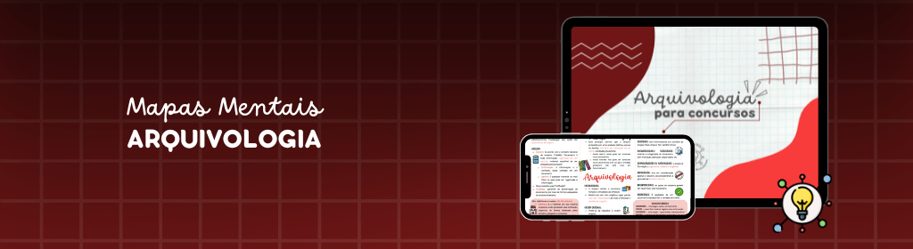 Banner superior do produto. Segue a descrição do conteúdo: Arquivologia 
Produto 100% DIGITAL! Você receberá um material em PDF.
Tópicos esquematizados e ilustrados para melhor compreensão.
Material direcionado para revisões.
Este material possui 10 páginas de conteúdo. 
SUMÁRIO:
Arquivologia
Conceitos
Princípios
Funções
Características
Classificação dos Arquivos
Gestão de Informações e Documentos
Classificação dos Documentos
Ciclo Vital dos Documentos
Organização do Arquivo
Gestão de Documentos
Fases da Gestão
Tabela de Temporalidade
Protocolo
Classificação Arquivística
Métodos de Arquivamento
Acondicionamento e Armazenamento
Preservação e Conservação de Documentos