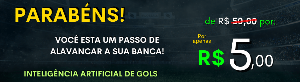 Banner superior do produto. Segue a descrição do conteúdo: Por 5 reais, a Inteligência Artificial te mostra onde vc pode lucrar! 86% das pessoas levam o pacote completo das I.A.s e fazem a banca crescer sem nem assistir aos jogos!