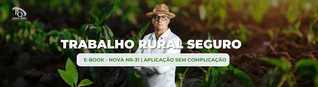 Banner superior do produto. Segue a descrição do conteúdo: Em um ambiente rural, a segurança e saúde no trabalho vai muito além de simples medidas preventivas, é uma responsabilidade e um compromisso com a vida e o bem-estar dos trabalhadores. O e-book "Trabalho Rural Seguro | Comentários à Nova NR-31" foi especialmente desenvolvido para apresentar, de forma clara e objetiva, as melhores práticas de saúde e segurança no trabalho rural (agricultura, pecuária, silvicultura, exploração florestal e aquicultura) previstas na nova Norma Regulamentadora 31 (NR-31).

O que você vai aprender:

- Conceitos Fundamentais: entender a importância da segurança e saúde no ambiente rural e os conceitos básicos da NR-31.
- Atualizações da Nova NR-31: conhecer as principais mudanças e atualizações da Norma e como elas impactam o trabalho rural.
- Medidas Preventivas: adotar as melhores práticas para prevenir acidentes e garantir a segurança e saúde dos trabalhadores rurais.
- Ferramentas, Equipamentos e Máquinas: assegurar a correta utilização e manutenção das máquinas, equipamentos e ferramentas utilizadas no campo, bem como os treinamentos e capacitações obrigatórias.
- Legislação e Direitos: garantir o cumprimento dos direitos e deveres dos trabalhadores e empregadores sob a nova NR-31, com segurança jurídica.

Para quem é este e-book:

- Profissionais que atuam no setor rural e buscam atualização sobre as exigências da Nova NR-31.
- Empregadores e gestores agrícolas que buscam garantir um ambiente de trabalho seguro e saudável, em conformidade com a legislação vigente.
- Estudantes e profissionais de segurança do trabalho que desejam ampliar seus conhecimentos na área rural, a partir do comentário de todos os itens da NR 31.
- Qualquer pessoa interessada em aprender sobre segurança e saúde no ambiente rural.

Benefícios:

- Redução do risco de acidentes e adoecimento no ambiente rural (sustentabilidade).
- Aumento da produtividade ao garantir a integridade física e psicossocial dos trabalhadores.
- Segurança jurídica decorrente da aplicação correta da legislação, evitando multas e interdições.

Investir em segurança é garantir uma produção sustentável e de qualidade e o e-book será o seu guia para um trabalho rural de excelência. 

Adquira o seu e-book agora e comece sua jornada rumo a um ambiente rural mais seguro!