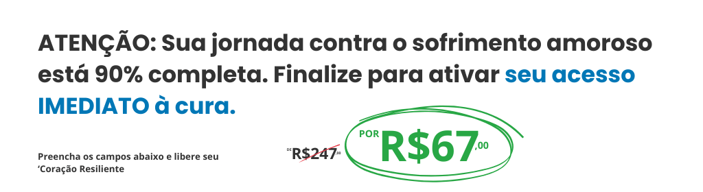 Banner superior do produto. Segue a descrição do conteúdo: Você está com o coração partido e sente que a dor de um término é insuportável?
Seja bem-vindo(a) a um espaço de compreensão e reconstrução.

Um término amoroso pode ser uma das experiências mais dolorosas da vida, ativando as mesmas regiões do cérebro que respondem à dor física. A sensação de vazio, a ansiedade e a dificuldade de seguir em frente são reais e validas. Mas e se houvesse um caminho comprovado para entender e reprogramar essa dor?

"Coração Resiliente" não é apenas mais um livro sobre términos. É um guia prático, baseado na neurociência, que te levará por uma jornada de cura profunda e duradoura.

Escrito por Aline Cortez, que transformou a sua própria experiência de um coração partido (literalmente, do chão do banheiro de um hospital!) em uma poderosa ferramenta de autoconhecimento e recuperação, este ebook vai desvendar:

O que realmente acontece no seu cérebro quando você sofre por amor e como essa dor afeta você fisicamente e emocionalmente.
Estratégias baseadas na neuroplasticidade para "reprogramar" seu cérebro e criar novas rotas neurais de felicidade e bem-estar.
Técnicas validadas pela ciência para gerenciar a ansiedade, a tristeza e a raiva, transformando-as em combustível para o seu crescimento.
Como fortalecer sua resiliência emocional, tornando-se capaz de enfrentar desafios futuros com mais serenidade e força.
Exercícios práticos e insights claros que você pode aplicar imediatamente para iniciar sua reconstrução e florescer após a adversidade.
Este livro nasceu da certeza de que a dor não é o fim, mas o começo de uma reconstrução. Aline Cortez compartilha não apenas o conhecimento científico, mas também a sua própria jornada, mostrando que é possível ir além da dor e construir uma vida mais plena e feliz.

Pare de sofrer em silêncio. Chega de tentativas que não funcionam.

Descubra como a neurociência pode ser a chave para um coração verdadeiramente resiliente. Sua reconstrução começa aqui.