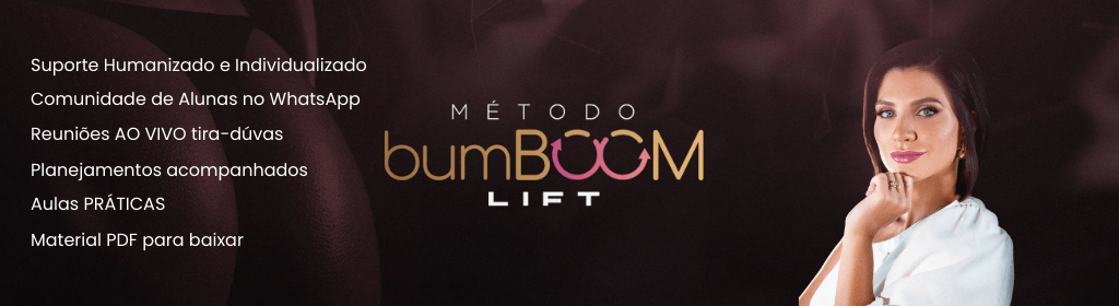 Banner superior do produto. Segue a descrição do conteúdo: Um treinamento online e inteiramente prático onde irei lhe ensinar o passo a passo para realizar o procedimento mais DESEJADO, mais SOFISTICADO e mais BEM PAGO pelas mulheres, a Harmonização de Glúteos. Você vai aprender a encantar seus pacientes com um resultado natural tendo CONDIÇÃO DE TER OS MELHORES RESULTADOS COM TODA SEGURANÇA aumentando o seu faturamento em pelo menos 4x mais nos primeiros 6 meses.