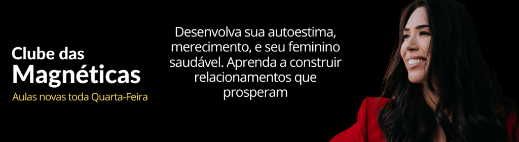 Banner superior do produto. Segue a descrição do conteúdo: Um programa exclusivo para mulheres que desejam crescer na vida, nas esfera pessoal e de relacionamentos.

Toda quarta- feira, aulas novas serão disponibilizadas

Vamos falar sobre:
- Autoestima
- Relacionamentos
- Merecimento
- Comportamento
- Corpo e saúde

Uma comunidade para encontrar mulheres que buscam o mesmo que você