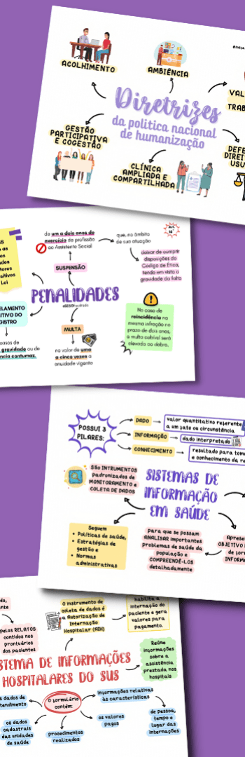 Banner lateral do produto. Segue a descrição do conteúdo: Domine os temas que mais caem no Bloco 1 do CNU com mapas mentais didáticos, organizados e atualizados, e aumente suas chances reais de aprovação!

Este pacote reúne os 31 temas essenciais que realmente caem nas provas da FGV, com linguagem clara, estrutura visual facilitada e foco total nos conteúdos cobrados para as áreas da Saúde, Assistência Social e Previdência Social.

O que você vai receber:
 - Mapas mentais coloridos, atualizados e organizados por assunto
 - Conteúdo em PDF (formato A4) para download imediato
 - Estudo acessível por qualquer dispositivo: celular, notebook, tablet ou computador
 - Arquivo leve, direto ao ponto e de fácil memorização

Indicado para quem:
• Está começando agora e quer uma base visual e didática
• Está com pouco tempo e precisa revisar com agilidade
• Vai conciliar estudo com trabalho e outras matérias