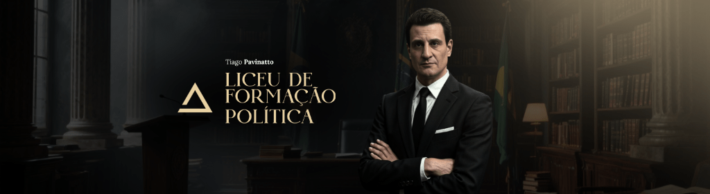 Banner superior do produto. Segue a descrição do conteúdo: O que vivo e aplico nas minhas próprias batalhas públicas.
Sem filtros, sem mimimi: a formação política sólida que vai te transformar em um protagonista no debate público.
