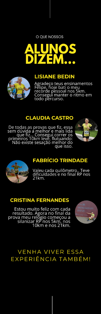 Banner lateral do produto. Segue a descrição do conteúdo: Na Pro Elite, ajudamos pessoas que buscam correr com mais segurança e qualidade. Atualmente atendemos corredores e corredoras com diferentes objetivos, através do Método PRO: tudo que você precisa para correr mais rápido, melhora seus resultados nas provas e alcançar seus primeiros 21km já no primeiro ano de acompanhamento.

Taxa de inscrição R$100,00 +  R$447,30 do plano trimestral

Plano com duração de um TRÊS meses. 
* Planilha de corrida, liberada semanalmente no aplicativo SisRun.
* Feedback semanal dentro do Aplicativo.
* Avaliação com seu treinador.
* Treinos e vídeos de educativos de corrida.
* Contato toda semana com seu treinador via aplicativo e WhatsApp.