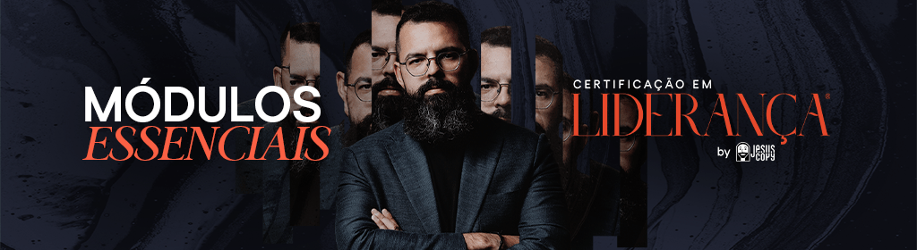 Banner superior do produto. Segue a descrição do conteúdo: Os Módulos Essenciais são uma seleção especial de conteúdos da Certificação em Liderança JesusCopy, pensada para quem deseja dar o primeiro passo rumo a uma liderança cristã sólida, bíblica e transformadora.

Você terá acesso imediato a 3 módulos fundamentais, que vão te capacitar a liderar com o coração de Jesus:

- Características de um líder como Jesus

- Formação de liderança

- Vida de oração e a liderança

Aprenda com líderes experientes, aprofunde seus fundamentos espirituais e desenvolva uma liderança que serve, discipula e transforma, seguindo o modelo do próprio Cristo.