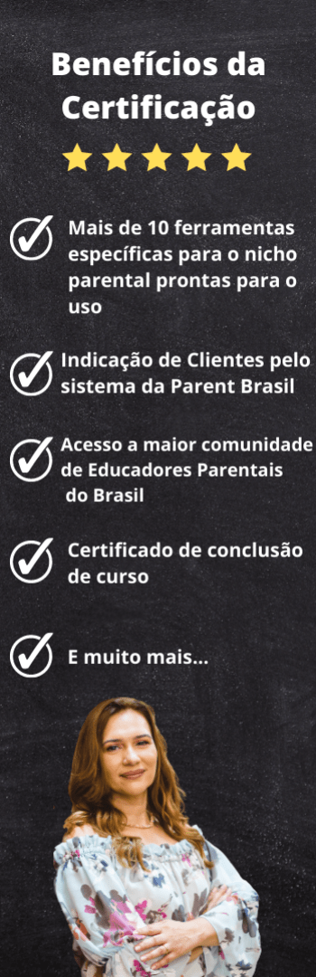 Banner lateral do produto. Segue a descrição do conteúdo: Pais e filhos vivem numa rede multi-camadas de conexões e influências que formam um sistema. Com as mudanças atuais muitos sistemas estão doentes e precisando de ajuda.&lt;br /&gt;O Coaching para Pais e Filhos (Pareting Coaching) já é uma realidade nos EUA há 15 anos e cresce exponencialmente.&lt;br /&gt;E essa é a oportunidade para os profissionais envolvidos no atendimento ou na educação de crianças, adolescentes e pais conhecerem as 10 maiores ferramentas de Coaching&lt;br /&gt;usadas para potencializar os resultados e obter o apoio dos pais na resolução dos conflitos.&lt;br /&gt;&lt;br /&gt;