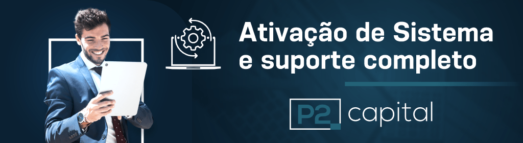 Banner superior do produto. Segue a descrição do conteúdo: Explore nossas Soluções de Mentoria e Treinamento Online: 
Ativação rápida do sistema em sua conta; 
Suporte contínuo de um Consultor por 7 dias; 
Vantagens exclusivas para o início do teste.

Com uma equipe de especialistas dedicados, a P2 Capital proporciona análises financeiras precisas, estratégias inovadoras e soluções personalizadas para atender às necessidades específicas de cada cliente.

Conte conosco para um atendimento excepcional e orientação de qualidade!
