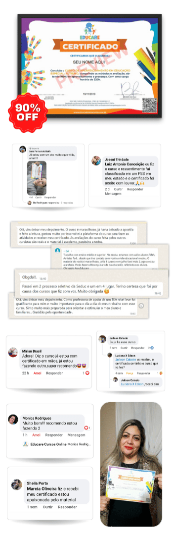 Banner lateral do produto. Segue a descrição do conteúdo: Tenha acesso a todas as nossas apostila o ano inteiro com a assinatura anual da escola Educare. Nessa assinatura você vai receber acesso a todas as nossas apostilas incluindo as atualizações e apostilas novas que forem criadas. Além disso você vai receber 12 certificados durante o ano.

E se quiser comprar algum certificado avulso, você pagará apenas R$27,90.