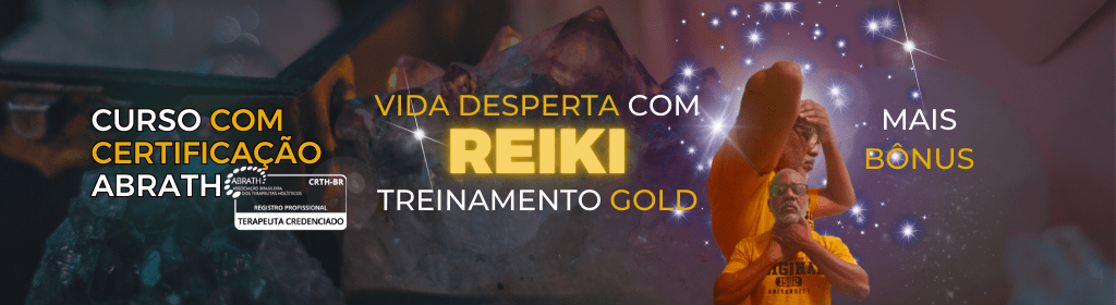 Banner superior do produto. Segue a descrição do conteúdo: Vida Desperta com Reiki [Iniciante Nível 1]

Transforme sua vida e desperte seu potencial interior com o curso "Vida Desperta com Reiki [Iniciante Nível 1]". Este curso é a porta de entrada perfeita para aqueles que desejam explorar a antiga arte do Reiki, um método de cura energética que promove o bem-estar físico, emocional e espiritual.

 O que você vai aprender:

- Fundamentos do Reiki: Entenda a origem e os princípios do Reiki, suas aplicações e benefícios.
- Autotratamento: Aprenda técnicas simples e eficazes para aplicar o Reiki em si mesmo, promovendo equilíbrio e cura.
- Tratamento em Outras Pessoas: Descubra como canalizar a energia Reiki para ajudar amigos, familiares e até mesmo animais de estimação.
- Meditações e Práticas Energéticas: Encontre a paz interior com meditações guiadas e exercícios energéticos projetados para aprimorar sua prática de Reiki.

 Benefícios do Curso:

- Acesso Imediato e Vitalício: Comece sua jornada espiritual no seu próprio ritmo, com acesso vitalício a todo o material do curso.
- Suporte Exclusivo: Receba suporte contínuo de instrutores experientes que estão prontos para responder suas dúvidas e orientar seu progresso.
- Comunidade de Aprendizes: Conecte-se com uma comunidade vibrante de pessoas que compartilham o mesmo interesse pelo Reiki e pelo crescimento pessoal.

 Quem deve fazer este curso:

- Iniciantes: Não é necessário ter qualquer conhecimento prévio de Reiki. Este curso é projetado para iniciantes que desejam explorar essa prática poderosa.
- Curiosos Espirituais: Se você está buscando novas maneiras de melhorar sua saúde e bem-estar, este curso é uma excelente introdução ao mundo das terapias energéticas.
- Praticantes de Bem-Estar: Terapeutas, instrutores de yoga, e outros profissionais da saúde podem incorporar o Reiki em suas práticas para oferecer ainda mais benefícios aos seus clientes.

Desperte sua vida para novas possibilidades de cura e transformação com "Vida Desperta com Reiki [Iniciante Nível 1]". Inscreva-se hoje e comece sua jornada rumo a uma vida mais equilibrada e harmoniosa.