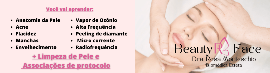 Banner superior do produto. Segue a descrição do conteúdo: Aprenda a realizar limpeza de pele com associação de eletroterapias trazendo melhores resultados para seu cliente.