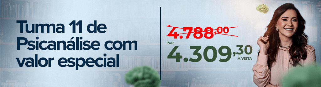 Banner superior do produto. Segue a descrição do conteúdo: ** Descubra as ferramentas para entender a mente humana, superar bloqueios emocionais e ajudar outras pessoas a fazerem o mesmo.

** A Psicanálise é uma das áreas mais valiosas do saber humano. Mesmo que você não tenha intenção de clinicar, você aprenderá e se desenvolver através do melhor e mais completo curso de Psicanálise Clínica do Brasil. Todo esse conhecimento te ajudará a compreender os fenômenos comportamentais e as relações humanas.

** O curso possui um total de 13 módulos que possuem toda a teoria, procedimentos práticos, tópicos avançados até a entrega do Trabalho de Conclusão de Curso.

** Você terá acesso a uma formação completa em Psicanálise Clínica com aulas atualizadas, suporte para o aluno e materiais auxiliares..