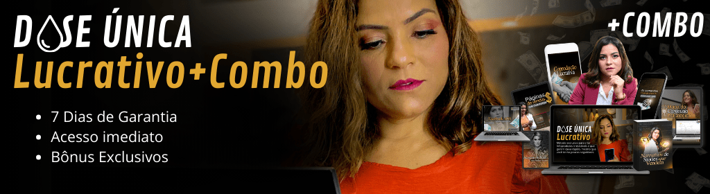 Banner superior do produto. Segue a descrição do conteúdo: Método exclusivo para criar Infoprodutos irresistíveis e que gerem caixa rápido, mesmo que você tenha poucos seguidores.


O passo a passo para você criar e implementar o seu produto digital de baixo ticket e fazer o cliente abrir comprar mais de uma vez de você.


VANTAGENS DE TER PRODUTOS DOSE ÚNICA (BAIXO TICKET):


? Fácil de criar e vender.

? Te ajuda a crescer enquanto vende e vender enquanto cresce.

? Caixa rápido para reinvestir no seu negócio.

? Elevar nível de consciência da sua audiência.

? Atrair clientes qualificados.

? Vender novamente para os mesmos clientes.

? Escalar seu faturamento com funil inteligente.