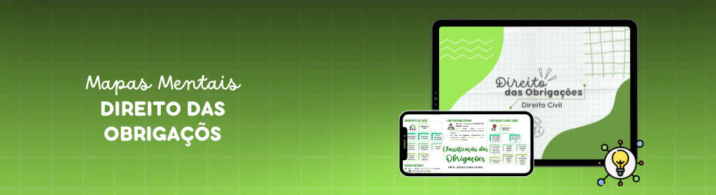 Banner superior do produto. Segue a descrição do conteúdo: Direito das Obrigações (Módulo I)
Produto 100% DIGITAL! Você receberá um material em PDF.
Tópicos esquematizados e ilustrados para melhor compreensão.
Material direcionado para revisões.
Este material possui 12 páginas de conteúdo. 
SUMÁRIO:
Introdução ao Direito das Obrigações
Princípios
Fontes
Classificações
Obrigação de Dar
Obrigação de Fazer
Obrigação de Não Fazer
Obrigações Alternativas
Obrigações Divisíveis
Obrigações Indivisíveis
Obrigações Solidárias
Transmissão das Obrigações