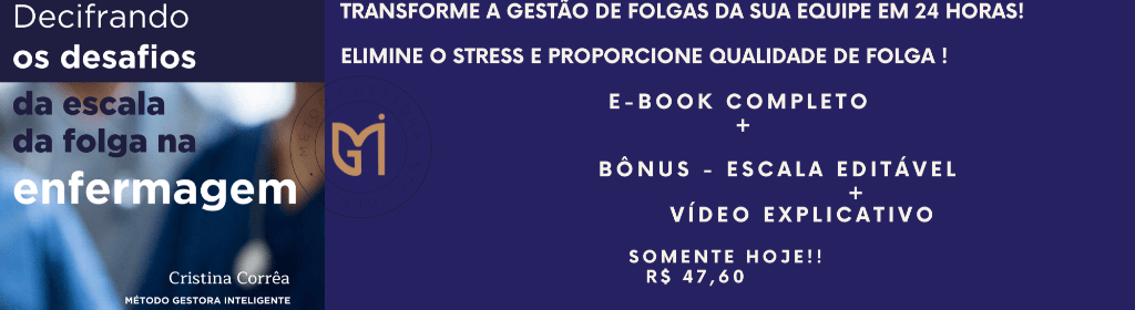Banner superior do produto. Segue a descrição do conteúdo: Aqui você vai aprender a enfrentar os desafios da construção de uma escala de folga para sua equipe. 

Veja de que maneira!

Como identificar e destravar seu conhecimento na gestão de folgas da equipe. 
Como criar uma escala de folga, da equipe, de forma justa e igualitária.
Como deixar claro esse processo de criação da escala de folga, clara para a equipe.
Como promover uma folga de trabalho de qualidade para sua equipe.
Como diminuir atritos entre a equipe, frente as folgas do mês.
Como criar um ambiente saudável no trabalho.