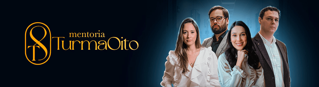 Banner superior do produto. Segue a descrição do conteúdo: A Mentoria Turma 8 é uma jornada estratégica criada por médicos e para médicos. Trata-se de uma mentoria online em grupo, com foco em ajudar médicos em diferentes fases da carreira a ganharem clareza sobre seus caminhos, alinharem suas decisões ao propósito pessoal e construírem uma trajetória profissional sustentável, ética e estratégica.

Durante a mentoria, você será guiado por especialistas com ampla vivência em diferentes áreas da medicina, que compartilham experiências reais, ferramentas práticas e reflexões profundas sobre os desafios da profissão.

Nosso objetivo é encurtar o seu caminho, evitando erros comuns e construindo um plano concreto para sua carreira médica.

O que está incluso?
Ao adquirir a Mentoria Turma 8, você terá acesso a:

? 24 encontros em grupo com temas estratégicos para a carreira médica

? Aulas gravadas com especialistas e convidados renomados

? Acesso à plataforma de membros por 12 meses

? Material complementar em PDF para aprofundar os estudos

? Grupo exclusivo de networking e troca com outros mentorados

? Certificado de conclusão (para quem assistir às aulas ao vivo)

? Suporte por e-mail e comunidade privada durante a mentoria