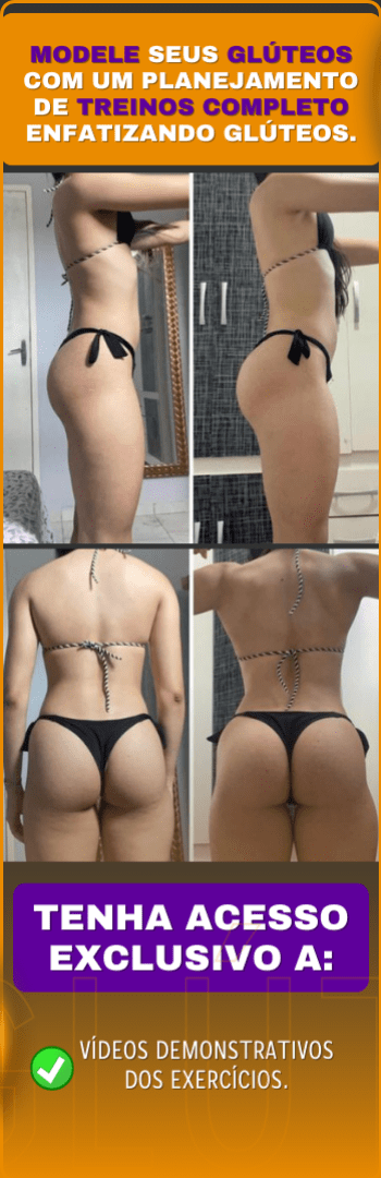 Banner lateral do produto. Segue a descrição do conteúdo: Muito prazer, me chamo Matheus Gouveia! 
Diariamente ajudo mulheres a transformar o seu físico e ter um estilo de vida melhor.Você pode ser a próxima! 

A planilha consiste em um planejamento de treino por 2 meses, com total foco em membros inferiores. Seus glúteos nunca mais serão os mesmos. Irei resgatar sua auto estima com a minha metodologia de treino, tal qual já foi testada e aprovada por diversas alunas. Agora é a sua vez! 

Treinarei outros músculos? Sim, você treinará semanalmente, tudo bem dividido e organizado para você, no entanto, daremos uma atenção maior nos glúteos!

Sou iniciante, essa planilha é para mim? Não, infelizmente não, pois se trata de treinos avançados.

Consigo treinar em casa? Também não, a planilha é aplicada apenas para pessoas que treinam em academias.

Há vídeos demonstrativos dos exercícios? Sim! Além disso, o material conta com vídeos explicativos dos métodos treinos, ex: drop set, bi set, etc.

Chegou a hora de rasgar as fichas de treino genéricas das academias, concorda? 
Vamos ser fora da curva!!

Caso não se agrade, você será reembolsada em até 7 dias;