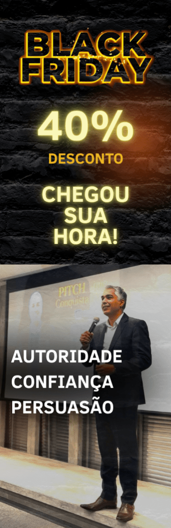 Banner lateral do produto. Segue a descrição do conteúdo: Descubra o poder da Comunicação Magnética: o curso que transforma sua habilidade de influenciar pessoas e fechar negócios com facilidade. Desenvolva uma presença irresistível que cativa, confiança, posicionamento e autoridade inquestionáveis. 

O curso Comunicação Magnética para Sempre é um MÉTODO de imersão e prática intensa de Oratória que tem como foco fazer você FALAR COM AUTORIDADE, CONFIANÇA E IMPACTO em qualquer ocasião e impressionar a sua plateia! Essa mentoria é estrategicamente formada para transformar o aluno em uma estrela dos palcos! 

Esse curso foi preparado pra quem nunca fez curso e quer dar os primeiros passos;

Para pessoas que querem PERDER O MEDO E A TIMIDEZ e falar com AUTORIDADE!

Pra você que quer MELHORAR SUA HABILIDADE de se comunicar.

Pra você que deseja fazer apresentações FALANDO BONITO E COM PODER DE CONVENCIMENTO, MEXENDO COM AS EMOÇÕES! 

Chega de OPORTUNIDADES PERDIDAS por não conseguir se expressar com clareza, persuasão e impacto!

Não deixe a falta de habilidades de comunicação MINAR AS SUAS CHANCES DE SUCESSO E CRESCIMENTO NA CARREIRA! 

Se você chegou até aqui é sinal que você quer dar o próximo passo na sua evolução pessoal e profissional. Então vamos lá! Não adie essa decisão! Eu vou pegar você pela mão e te levar ao outro nível de postura, coragem, confiança e autoridade!

SOBRE O AUTOR

Juliano Silva é Mentor e Especialista em Oratória e Vendas, e Coach Empresarial. Com 18 anos de Experiência, é graduado e pós-graduado em língua portuguesa, educação e comunicação. Trabalhou por anos em grandes empresas do segmento de educação profissionalizante como Senac entre outras. Possui também formação em vendas, marketing e liderança estratégica pela FGV (Fundação Getúlio Vargas), UTFPR e FEBRACIS. Quero usar toda a minha vivência pra ajudar a transformar a sua trajetória!