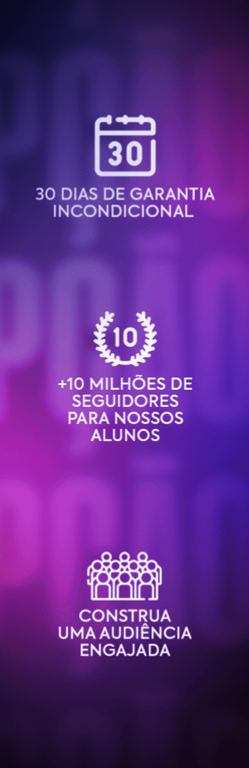Banner lateral do produto. Segue a descrição do conteúdo: Erupção de Seguidores 2.0 conta com as estratégias para você aumentar sua base de seguidores aplicando os gatilhos da atenção de forma simples e fácil.