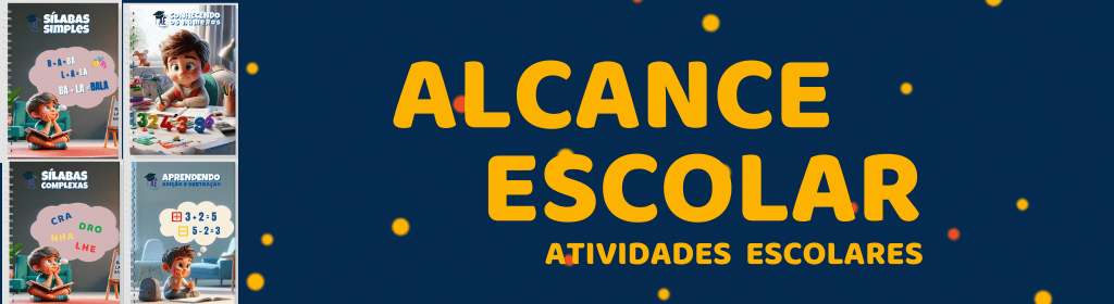 Banner superior do produto. Segue a descrição do conteúdo: Descubra o Poder das Apostilas “Alfabetizando com AE” 

**São 12 apostilas, com mais de 1000 atividades!!

Desperte a Paixão pela Leitura:
Histórias envolventes e personagens cativantes prendem a atenção dos pequenos exploradores da leitura.
Desenvolva Habilidades Essenciais:
Imersão no mundo das letras, números, cores e formas, preparando a criança para o sucesso na escola e na vida.
- Cada Apostila é um Portal para um Universo de Descobertas:
- Atividades cuidadosamente planejadas estimulam a coordenação motora fina, a percepção visual e auditiva, a memória e o raciocínio lógico.
- Códigos da BNCC atualizados garantem aprendizado alinhado às diretrizes educacionais mais recentes.
- Objetivos de conhecimento e habilidades claramente definidos permitem acompanhar o progresso da criança e celebrar cada conquista.
- Perfeito para:
Crianças em fase de alfabetização: do maternal ao 2º ano do ensino fundamental.
Pais e educadores: um complemento ideal para o ensino em casa e na sala de aula.
Qualquer pessoa que queira proporcionar à criança uma experiência de aprendizado significativa.
* Indicado para Crianças com:
Dificuldade de memorização.
Falta de concentração e atenção.
Atraso em relação aos outros colegas.
Dificuldade na pronúncia de palavras.
Medo de errar e insegurança.
Vontade de aprender a ler e escrever com facilidade e rapidez.
Potencial cognitivo e socioemocional a ser desenvolvido.
Paixão por livros e histórias.
Com as apostilas “Alfabetizando com AE”, a jornada da alfabetização se torna uma aventura incrível!