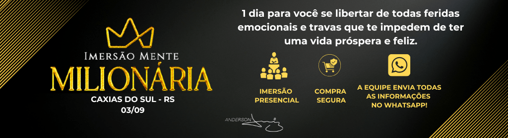 Banner superior do produto. Segue a descrição do conteúdo: Mente Milionária 
Imersão presencial com o Maior mentor de vidas e negócios do Brasil