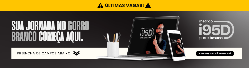 Banner superior do produto. Segue a descrição do conteúdo: Método I95D - Gorro Branco, método de gestão e marketing para clínicas odontologicas, um novo jeito de evoluir sua clínica! Método para captar pacientes de alto valor todos os dias através da internet.