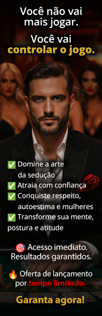 Banner lateral do produto. Segue a descrição do conteúdo: AINDA TEM DÚVIDAS SOBRE A COMPRA?
Entre em contato por meio do:
Instagram: @dear.mr.grey
E-mail: dear.mr.grey@outlook.com
Telefone (Assistente): +55 11 9 9779 7291

---

COLEÇÃO "O JOGO: COMO CONQUISTAR A MULHER QUE VOCÊ QUISER"
Volume 01 — A Iniciação: Pare de ser o Cara Legal
Volume 02 — A Sedução: O Sexo começa na Mente
Volume 03 — A Satisfação: Faça ela molhar a cama

E DE BÔNUS:
EXTRA 01 — Por que elas gostam dos canalhas (e não de você)

Por acaso você já foi o cara legal, prestativo, disponível, educado... e invisível?
Você já foi ignorado, trocado ou colocado na “friendzone” mesmo sendo o cara mais atencioso da sala? Já se pegou pensando por que elas preferem os canalhas, enquanto você segue tentando ser o “homem ideal”? Então chegou a hora de jogar de verdade.
A Coleção O Jogo é uma trilogia transformadora que vai te tirar da posição de espectador e te colocar no centro do desejo feminino — sem precisar mentir, encenar ou seguir fórmulas prontas de “macho alfa”.


- O que você vai aprender:
Volume 1 — A Iniciação: Pare de Ser o Cara Legal
Descubra por que agradar demais te torna invisível e como conquistar respeito, desejo e presença sem se anular. Você vai aprender a mapear sua própria masculinidade, identificar seus pontos fortes e se tornar o homem que desperta curiosidade (e não pena).

Volume 2 — A Sedução: O Sexo Começa na Mente
Aprenda como acionar o desejo feminino sem tocar — usando palavras, olhares, gestos e presença. Aqui, a sedução acontece no campo invisível, com técnicas éticas, psicológicas e emocionais que fazem ela desejar ir até o fim por vontade própria.

Volume 3 — A Satisfação: Faça ela molhar a cama
Esqueça o medo da ejaculação precoce ou do desempenho. Neste volume, você vai entender como o prazer feminino funciona de verdade — e como ser o homem que ela vai querer repetir. Não é sobre ter um corpo perfeito, é sobre saber usar o seu.


BÔNUS ESPECIAL PARA VOCÊ:

EXTRA 01 — POR QUE ELAS GOSTAM DOS CANALHAS (E NÃO DE VOCÊ)
Elas não querem um canalha. Querem o que ele representa.
Esse Extra revela o verdadeiro motivo pelo qual tantos homens “bonzinhos” são ignorados — e por que os caras que nem fazem esforço acabam se dando bem. Um tapa na cara e uma luz no fim do túnel para quem quer parar de ser o bom moço invisível.

O que essa coleção NÃO é:
- Não é um curso de frases prontas.
- Não é mais uma fórmula mágica de "macho alfa", "sigma" ou “pegador”.
- Não é conteúdo machista, incel ou misógino.

O que essa coleção É:
- Um caminho direto para o autoconhecimento masculino.
- Um guia prático sobre conquista, sedução e prazer — com ética, consciência e inteligência emocional.
- Um convite para assumir o protagonismo da sua vida sexual e afetiva — sem mais submissão emocional ou ansiedade de performance.

ACESSE AGORA!
Este não é apenas um livro.
É o manual do homem que está pronto para deixar de ser invisível — e se tornar memorável.

A sua transformação começa aqui.