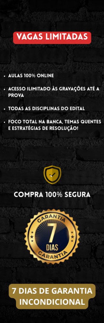 Banner lateral do produto. Segue a descrição do conteúdo: Tenha acesso a uma Mentoria especializada para o concurso do Ministério Público de Sergipe, com cronogramas diários de estudos, feedbacks, indicativos de materiais, aulas ao vivo, reuniões individuais e muito mais.

Estude com o Professor Plínio Rocha, Servidor efetivo do TRF-5ª Região, Assessor e Chefe de Gabinete de Juiz Federal, Professor de Direito Constitucional/Legislação específica e aprovado nos concursos da Justiça Federal, MPU (2 x), MP-SE e TJ-SE.

Mentor e Professor há mais de 10 anos!