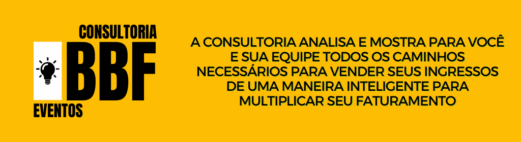 Banner superior do produto. Segue a descrição do conteúdo: Através da consultoria de eventos, você consegue ter um direcionamento das suas ações de marketing para vender ingressos. 

A consultoria analisa e mostrar para você ou a sua equipe todos os caminhos necessários para vender seus ingressos de uma maneira inteligente e multiplicar o seu faturamento. 

ENTREGA:
- Encontro online
- 90 minutos 
Obs.: O encontro será gravado e disponibilizado através de link para assistir posteriormente