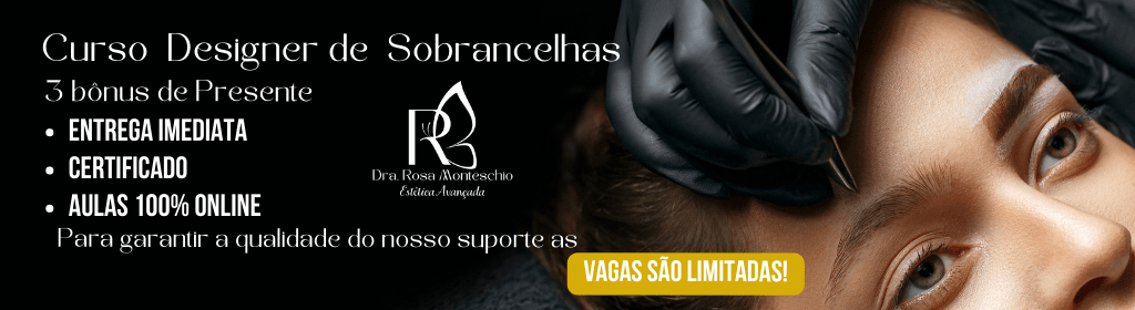 Banner superior do produto. Segue a descrição do conteúdo: Seja especialista em sobrancelhas aprenda do absoluto zero como se tornar uma Designer de sobrancelhas e faturar  3 mil ou mais ao mês!