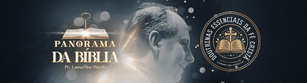 Banner superior do produto. Segue a descrição do conteúdo: A Formação: Panorama da Bíblia é um ensino completo sobre cada livro da bíblia. 
Diferente de um curso normal, essa formação serve como um guia de consulta da leitura bíblica. Sempre antes de iniciar um novo livro, você irá assistir o panorama, tendo assim conhecimento claro dos versículos chaves, contextos, algumas palavras no original, e outras informações que transformarão a sua compreensão da palavra.

O "Curso Avançado em Doutrinas Essenciais da Fé Cristã", desenvolvido pelo Pastor Lamartine Posella, é um programa educacional que visa aprofundar o conhecimento teológico dos cristãos, abordando de maneira detalhada as doutrinas fundamentais da fé cristã. Este curso foi criado para proporcionar uma base teológica sólida e prática, capacitando os participantes a viverem de acordo com os princípios bíblicos e a resistirem a falsos ensinamentos.
O que Você Vai Aprender
A Doutrina de Deus: Compreensão da natureza e atributos de Deus.
A Doutrina de Cristo: Exploração da divindade, humanidade, sacrifício e ressurreição de Jesus.
A Doutrina do Espírito Santo: Conhecimento sobre o papel transformador do Espírito Santo.
A Doutrina da Trindade: Entendimento do mistério da Trindade e suas implicações.
A Doutrina do Pecado e da Salvação: Aprendizado sobre a gravidade do pecado e a maravilha da salvação.
Outros Fundamentos Essenciais: Doutrinas sobre anjos, demônios, a Igreja, a Bíblia, entre outros.