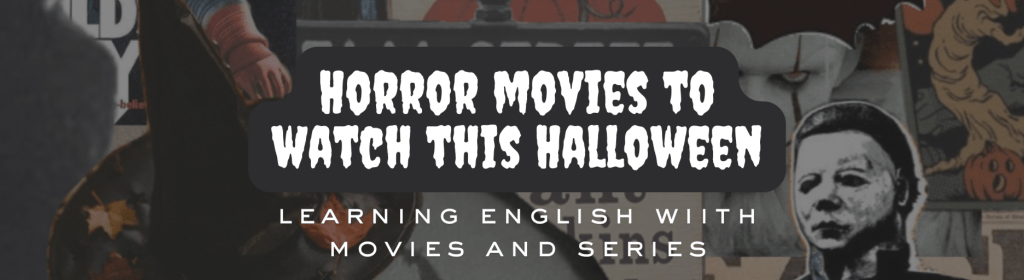 Banner superior do produto. Segue a descrição do conteúdo: Prepare uma aula inesquecível com o tema de Halloween e explore o universo dos filmes de terror! Este lesson plan foi criado especialmente para professores de inglês que querem trazer uma experiência criativa e culturalmente rica para seus alunos. Com ele, você terá todos os recursos que precisa para oferecer uma aula completa, prática e impactante, mantendo seus alunos motivados e engajados!