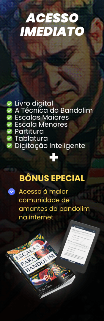 Banner lateral do produto. Segue a descrição do conteúdo: AULÃO com Rafael Ferrari no zoom, AO VIVO! Serão 4 horas de conteúdo pra você poder perguntar o que quiser diretamente pra um dos maiores especialistas no ensino de música brasileira, pioneiro em aulas pela internet, que já ensinou música para mais de 3600 alunos por todo o Brasil e em 26 países.