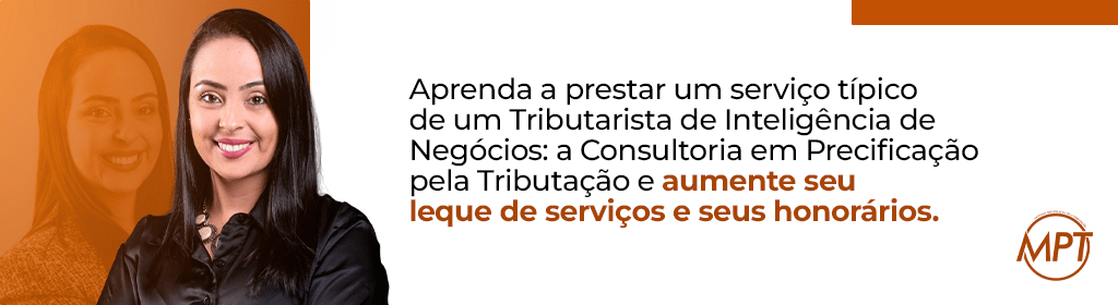 Banner superior do produto. Segue a descrição do conteúdo: O MPT é um treinamento completo sobre PRECIFICAÇÃO levando em conta os reflexos da TRIBUTAÇÃO nas operações de Compra e Venda